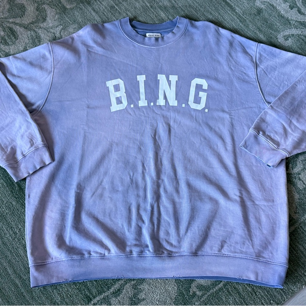 Anine Bing lavender sweatshirt XL - Picture 2 of 3